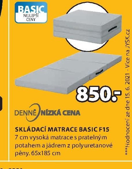 Skládací matrace BASIC F15