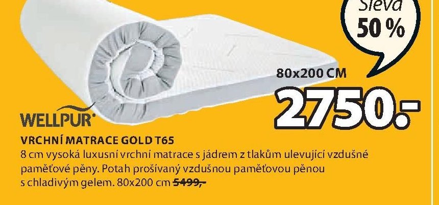 Vrchní matrace GOLD T65