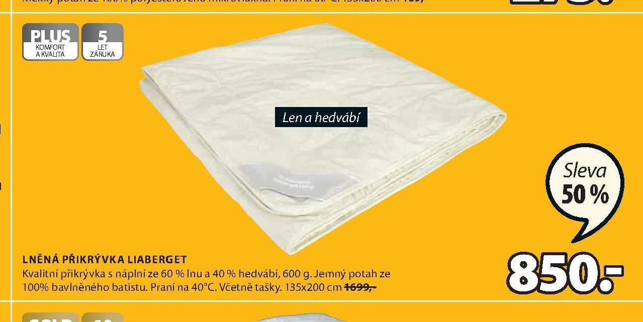 LNĚNÁ PŘIKRÝVKA LIABERGET