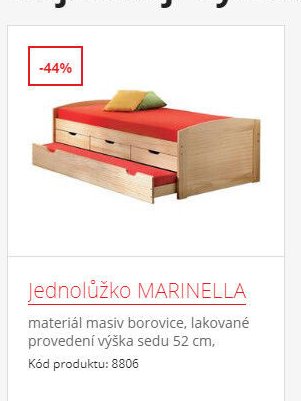 Jednolůžko MARINELLA