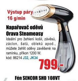 Napařovač oděvů Orava Steameasy