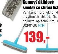 Gumový úklidový smeták se stírací lištou