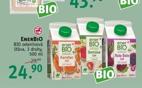 ENERBIO BIO zeleninová šťáva
