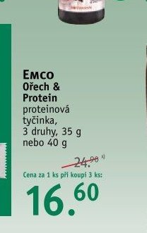 EMCO Ořech & Protein proteinová tyčinka