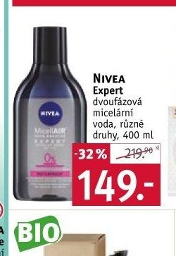 NIVEA Expert dvoufázová micelární voda, různé druhy, 400 ml