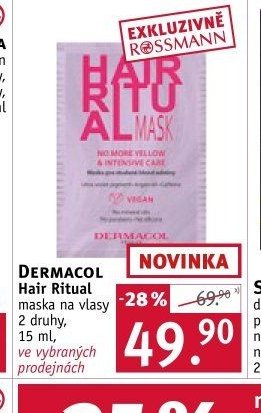 DERMACOL Hair Ritual maska na vlasy 2 druhy, 15 ml
