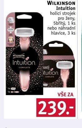 WILKINSON Intuition holicí strojek pro ženy, 5 břitý, 1 ks nebo náhradní hlavice, 3 ks