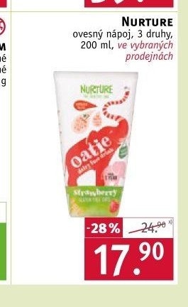 Nurture ovesný nápoj 200 ml