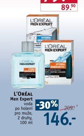L'ORÉAL Men Expert voda po holení