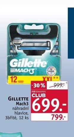 GILLETTE Mach3 náhradní hlavice