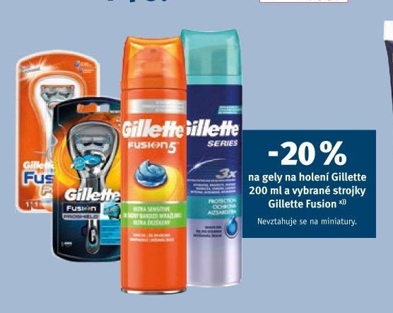 Gillette gely na holení