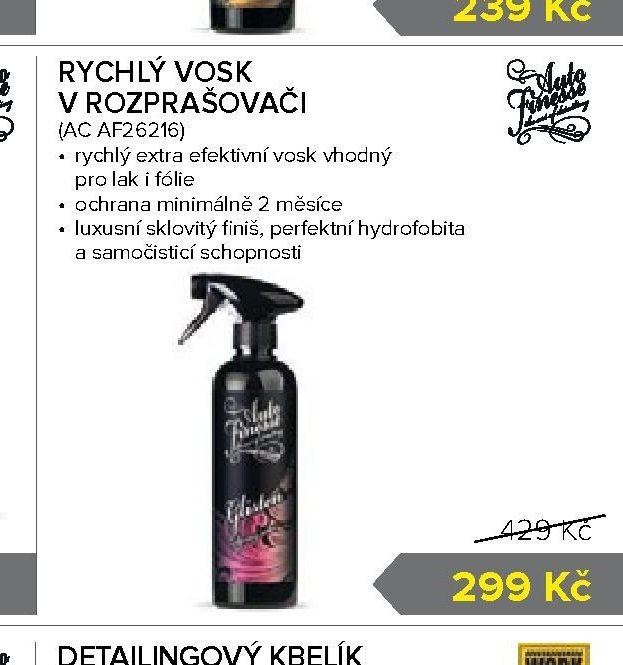 RYCHLÝ VOSK V ROZPRAŠOVAČI