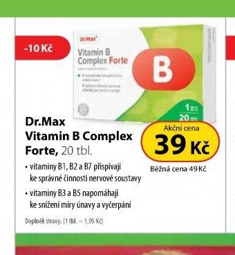 Dr.Max Vitamin B Complex Forte, 20 tbl.