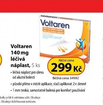 Voltaren 140 mg léčivá náplast, 5 ks