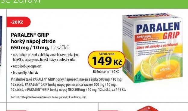 PARALEN GRIP horký nápoj citrón