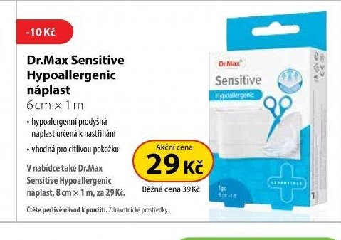 Dr.Max Sensitive Hypoallergenic náplast 6 cm x 1 m