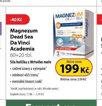 Magnezum Dead Sea Da Vinci Academia 60+20 tbl.