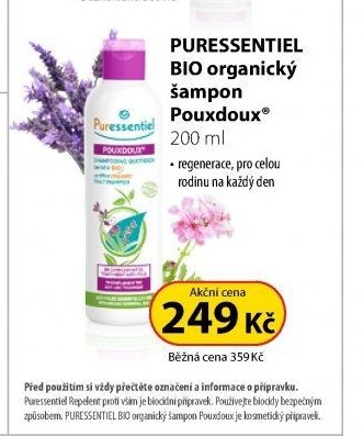Puressentiel BIO organický šampon Pouxdoux, 200 ml