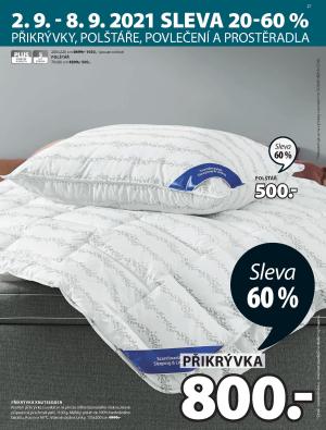 aktuální leták Jysk 2.9.2021-15.9.2021