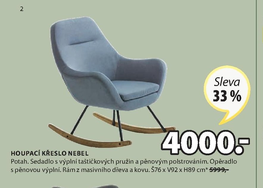 HOUPACÍ KŘESLO NEBEL