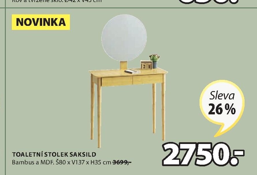 TOALETNÍ STOLEK SAKSILD
