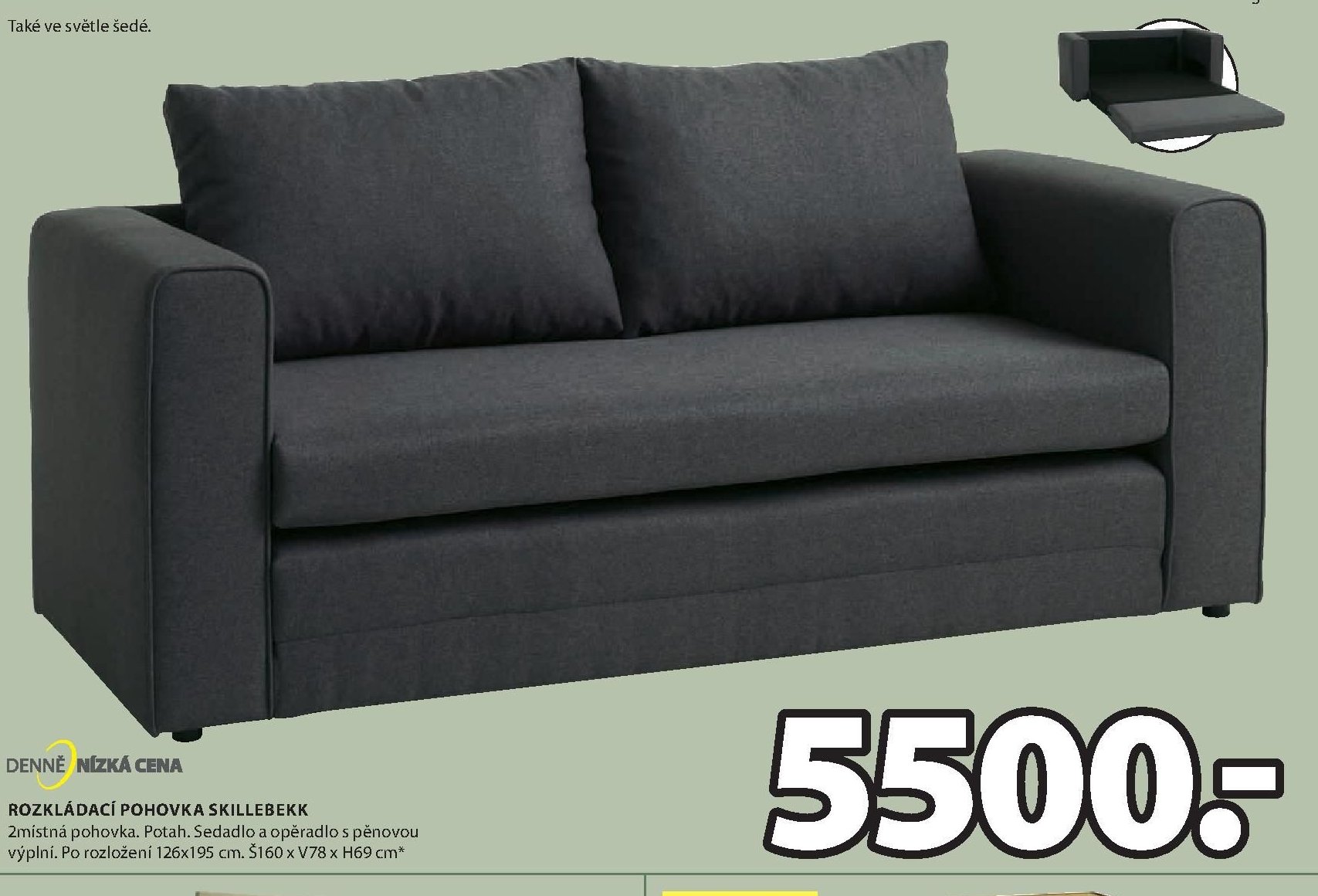 ROZKLÁDACÍ POHOVKA SKILLEBEKK