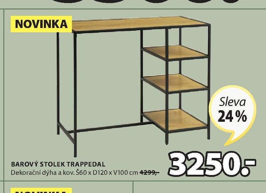 BAROVÝ STOLEK TRAPPEDAL