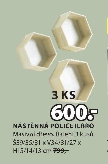 NÁSTĚNNÁ POLICE ILBRO