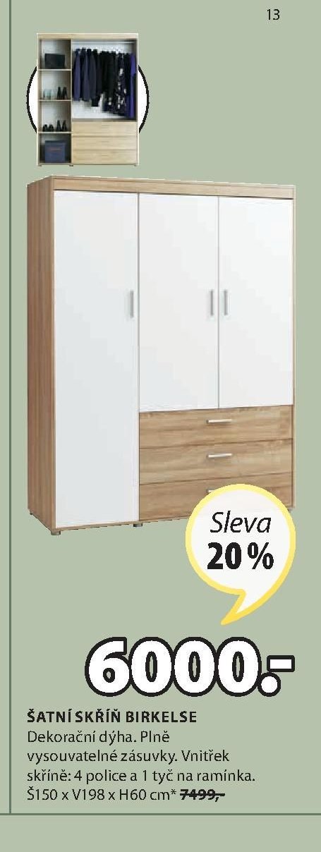 Šatní skříň BIRKELSE