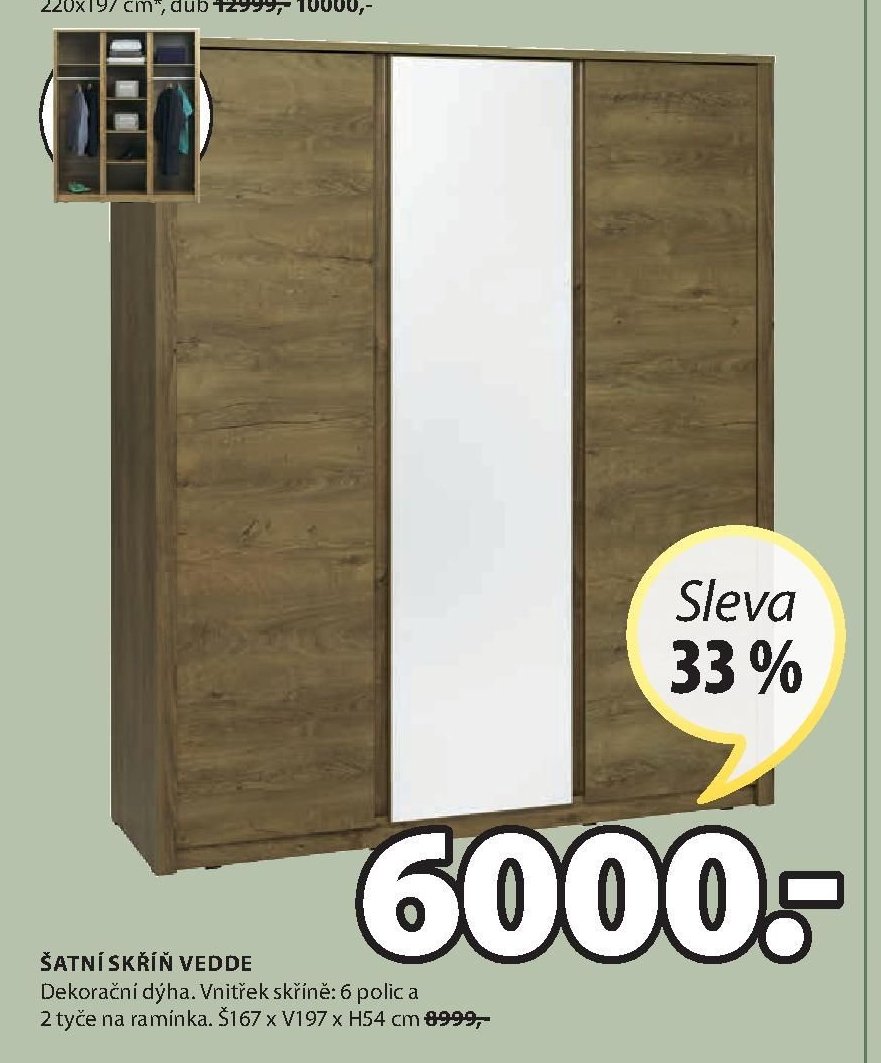 Šatní skříň VEDDE