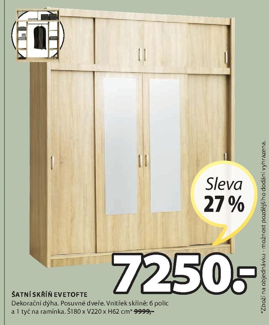 Šatní skříň EVETOFTE