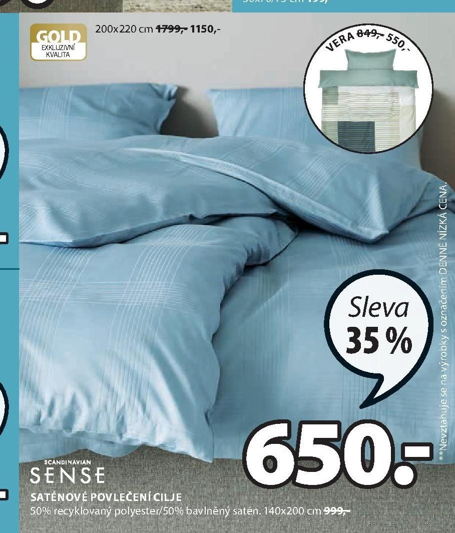 Scandinavian Sense saténové povlečení Cilje