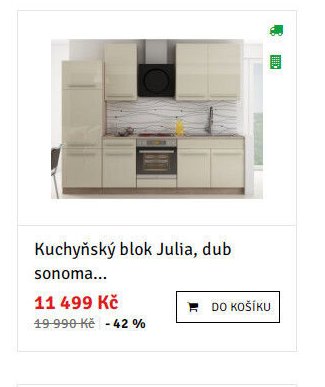 Kuchyňský blok Julia, dub sonoma...