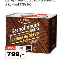 Karbolineum EXTRA 3v1 multifunkční lazura na dřevo, 3,5 kg