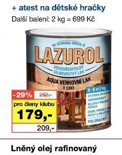 LAZUROL Aqua lak venkovní V1303