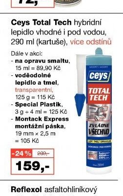 Ceys Total Tech hybridní lepidlo vhodné i pod vodou, 290 ml