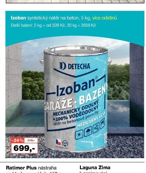 Izoban syntetický nátěr na beton, 5 kg