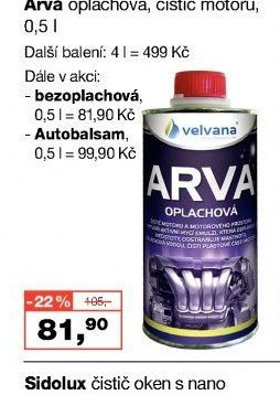 Arva oplachová, čistič motoru, 0,5 l