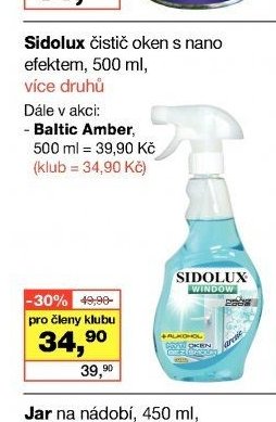 Sidolux čistič oken s nano efektem, 500 ml