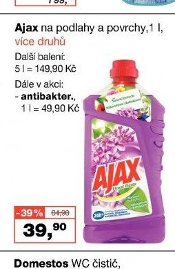 Ajax na podlahy a povrchy, 1 l