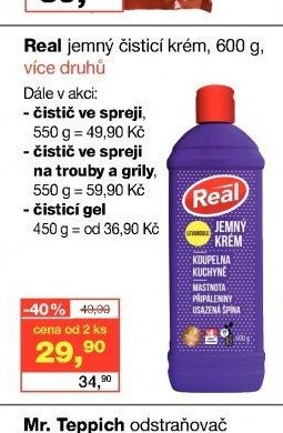 Real jemný čistící krém, 600 g