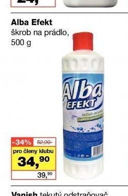 Alba Efekt škrob na prádlo, 500 g