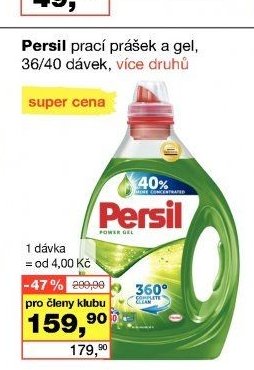 Persil prací prášek a gel, 36/40 dávek