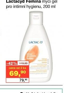 Lactacyd Femina mycí gel, 200 ml