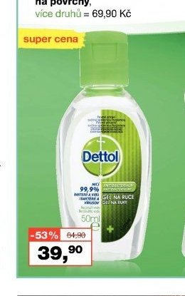 Dettol antibakteriální gel na ruce, 50 ml