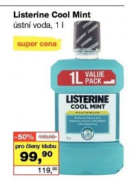 Listerine Cool Mint ústní voda, 1 l