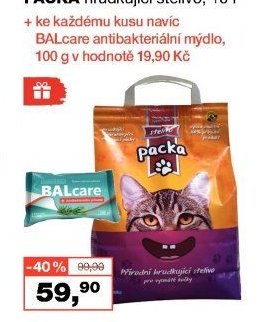 PACKA hrudkující stelivo