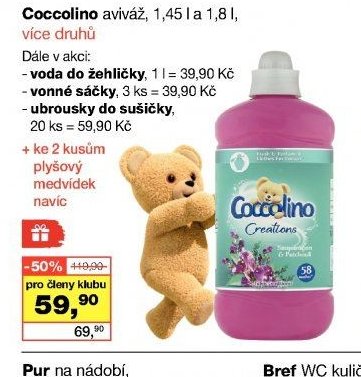 Coccolino aviváž, 1,45 l a 1,8 l