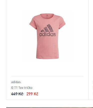 adidas G T1 Tee tričko - Intersport aktualniletaky.eu