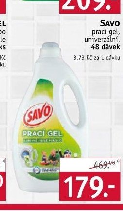 SAVO prací gel, univerzální, 48 dávek
